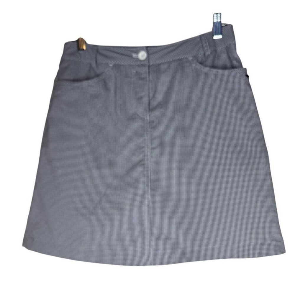 N’Vo by Lanctot Black & White Gingham Pleated Bck Golf Skort Sz 4 Athletic, Golf
